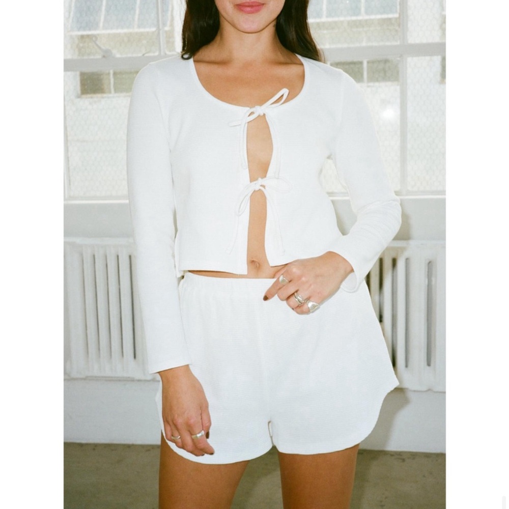 Lisa Says Gah Mia Lounge Set Ivory White Size Medium